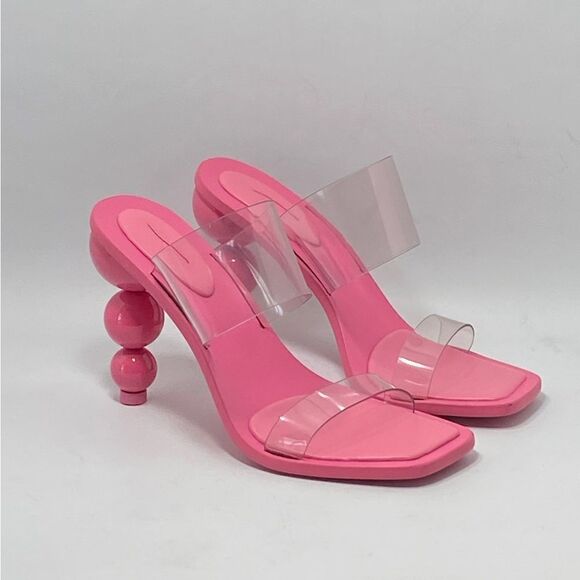 CULT GAIA Vita Vinyl Stacked Heel Mules size 37.5 - Picture 6 of 13